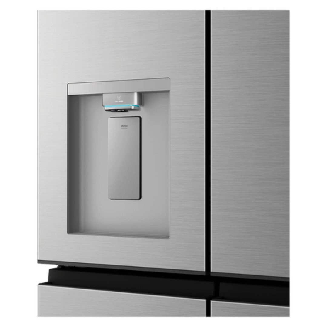 Haier 573L, Quad Door Refrigerator Freezer, Ice & Water, Plumbed, Silver HRF590YPS