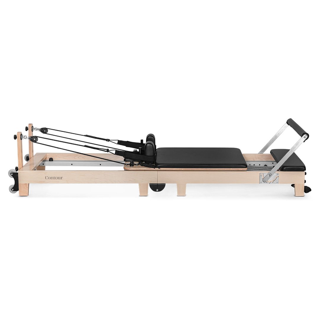 Lifespan Fitness Contour Folding Wooden Pilates Reformer Machine - Black LFRF-CONTFLD2