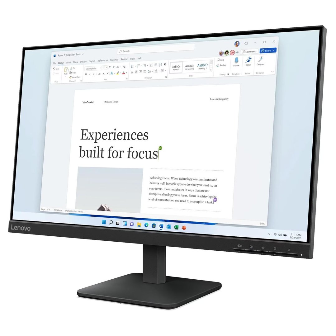 Lenovo L24-4e 23.8" FHD 100Hz Monitor 68C2KAC1AU