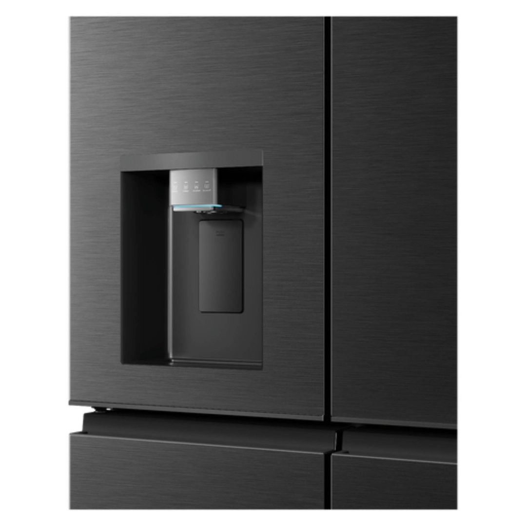 Haier 624L, Quad Door Refrigerator Freezer, Ice & Water, Plumbed, Black HRF690YZC