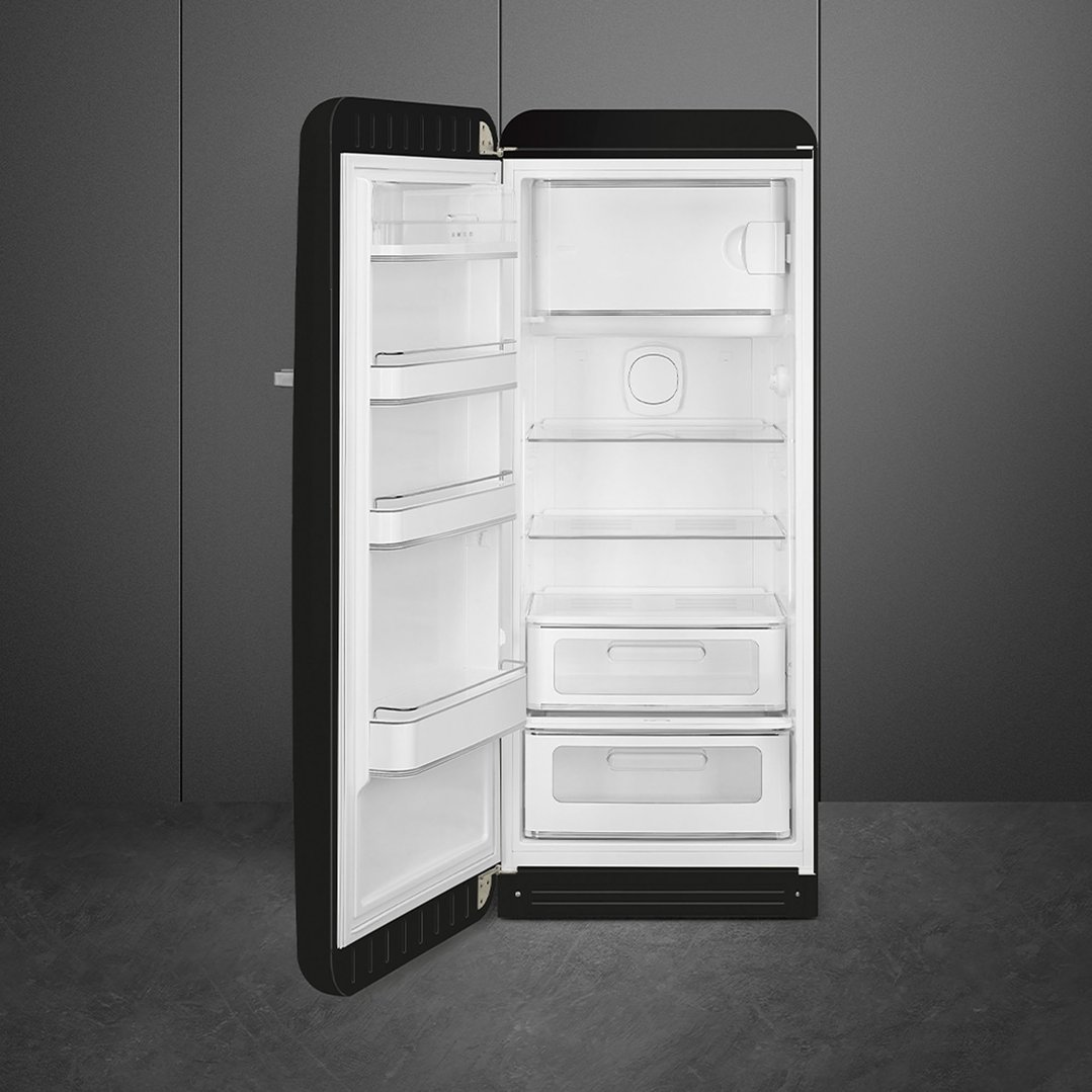 Smeg FAB 28 50’S Style Retro Refrigerator, Left Hand - Black FAB28LBL5AU