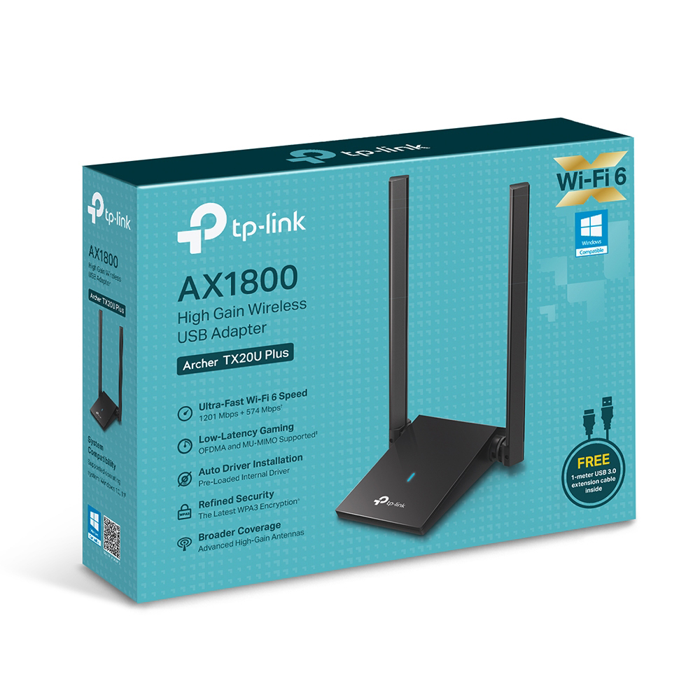 tp-link AX1800 Dual Antennas High Gain Wireless USB Adapter TX20UPLUS