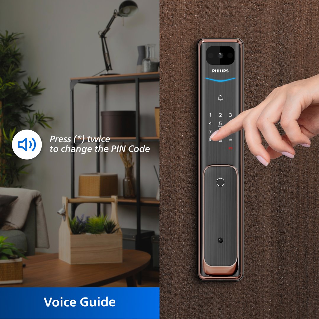 Philips Smart Wi-Fi Remote Video Intercom Mortise Door Lock - Copper ALPHA-VP-5HWS-C