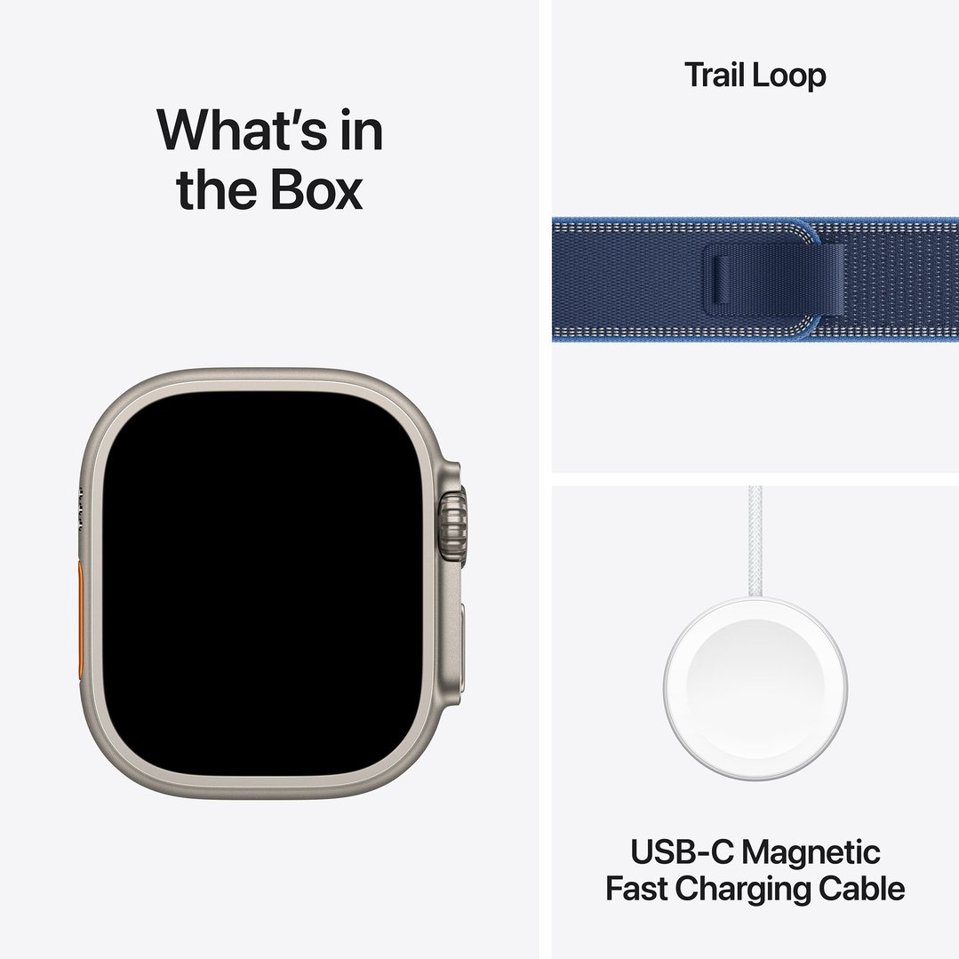 Apple Watch Ultra 3 49mm Natural Titanium Case GPS + Cellular Trail Loop (Medium/Large) MEWU4X/A