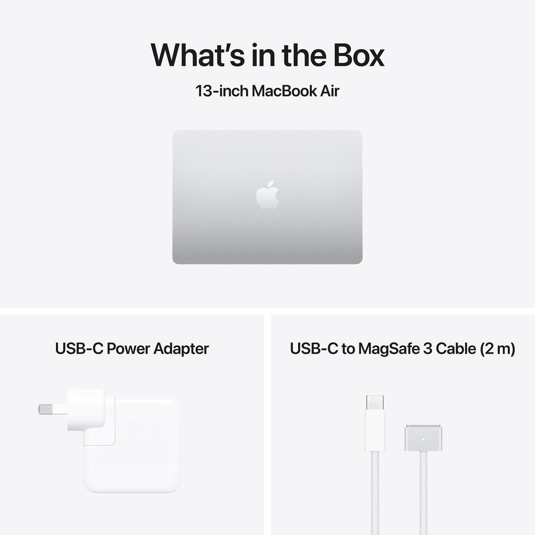 Apple 13" MacBook Air M5 chip with 10‑core CPU and 8‑core GPU, 16GB, 512GB SSD - Silver MDH74X/A