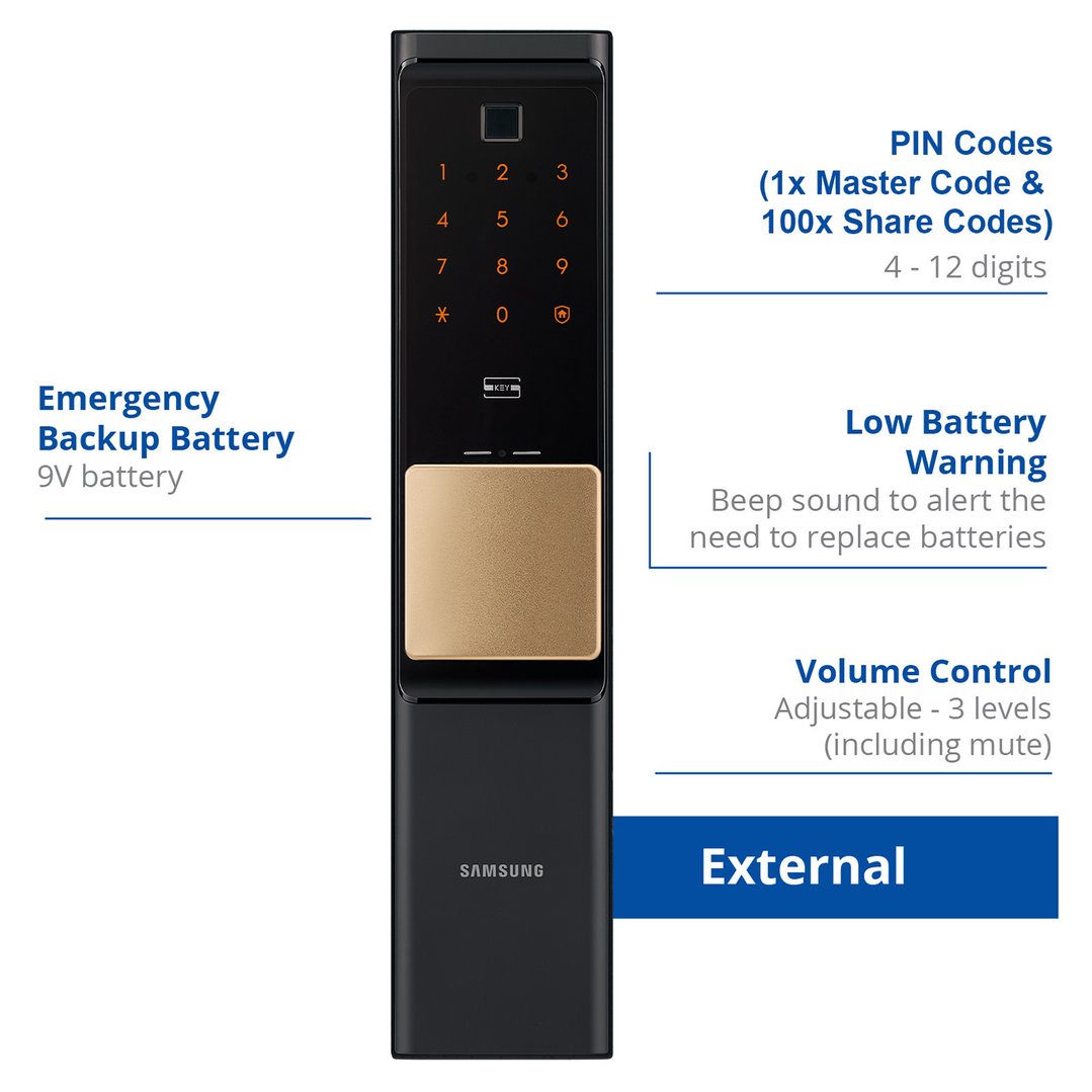 Samsung Smart Wi-Fi Fingerprint Mortise Door Lock SHP-R80