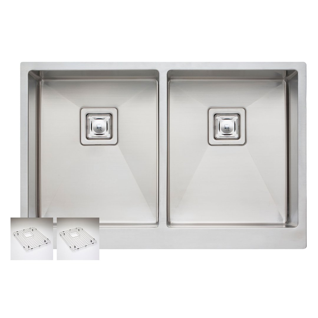 Oliveri Professional Butler Series Double Bowl Sink With Apron PR1263U