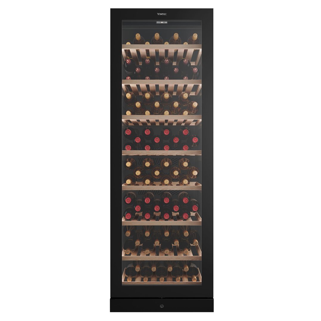 Vintec 169 Bottle Single Zone Wine Cabinet - Black VWS175FAB-X