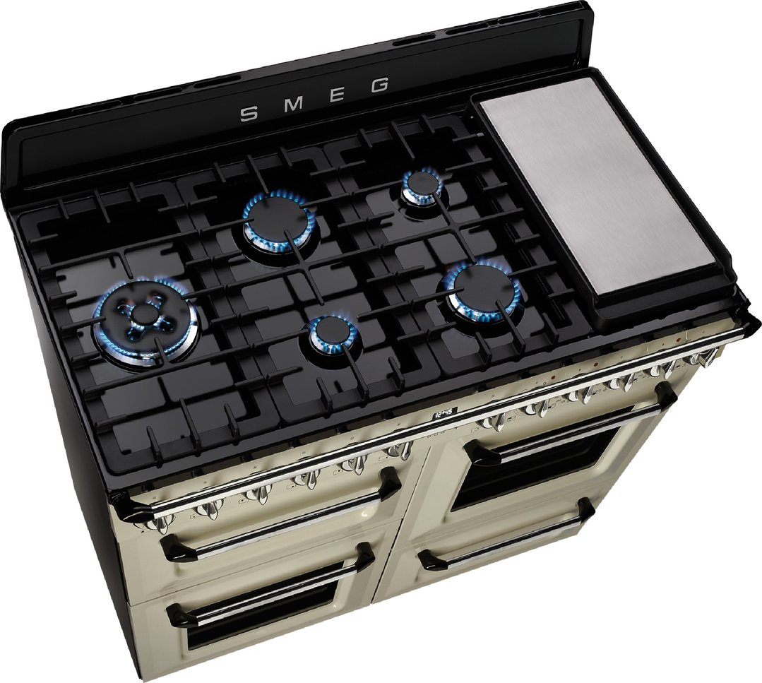 Smeg 110cm Victoria Aesthetic Freestanding Dual Fuel Oven/Stove TRA4110P
