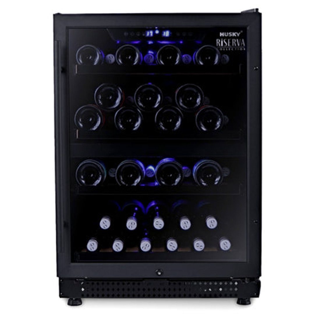 Husky Riserva 154L Dual Zone Wine Fridge in Black HUSWS54DMBZY. Buy
