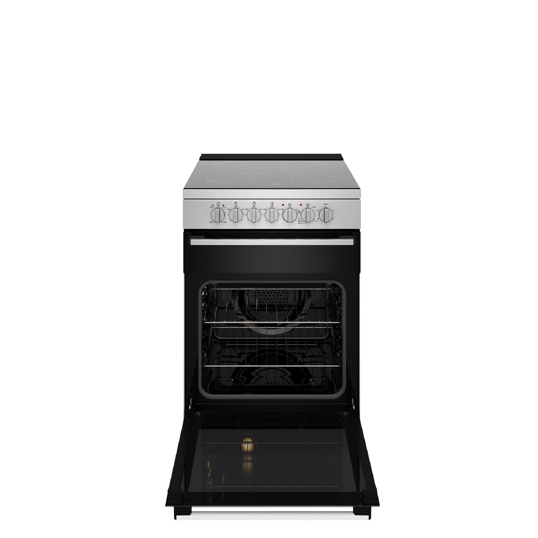 Westinghouse 60cm freestanding electric oven and ceramic cooktop, stainless steel WFE642SCB