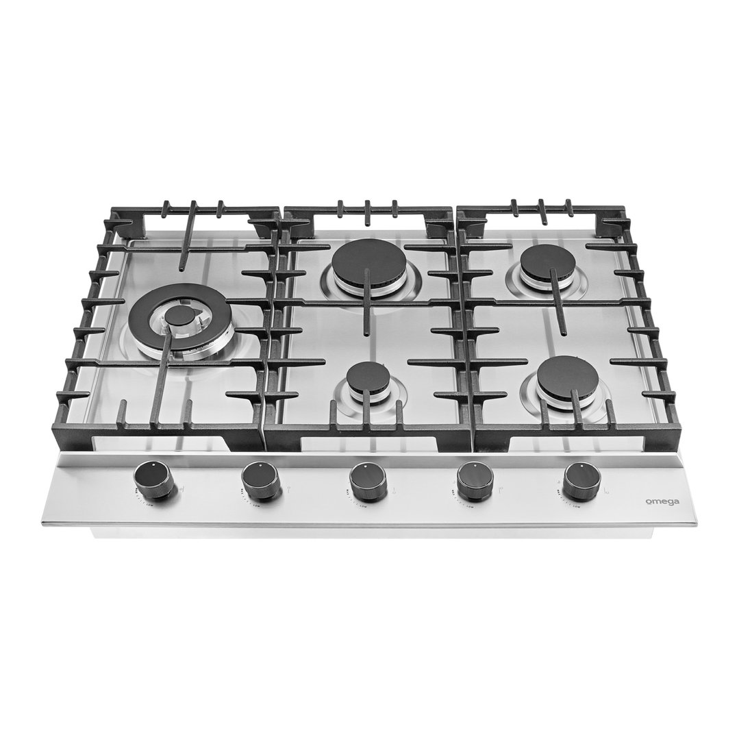 Omega 70cm Gas Cooktop - Stainless Steel. OCG705WX