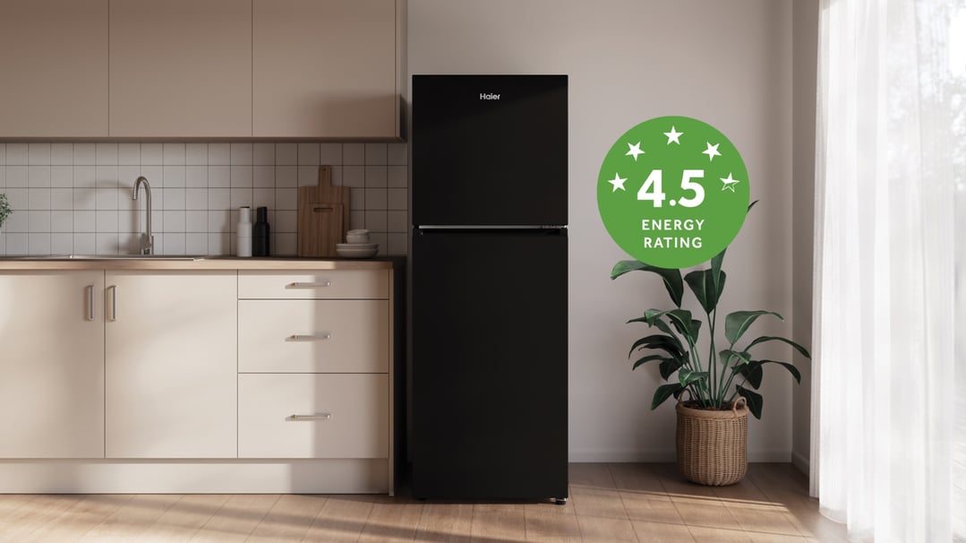 Haier 311L 300 Series Refrigerator Black Top Freezer HRF330TG