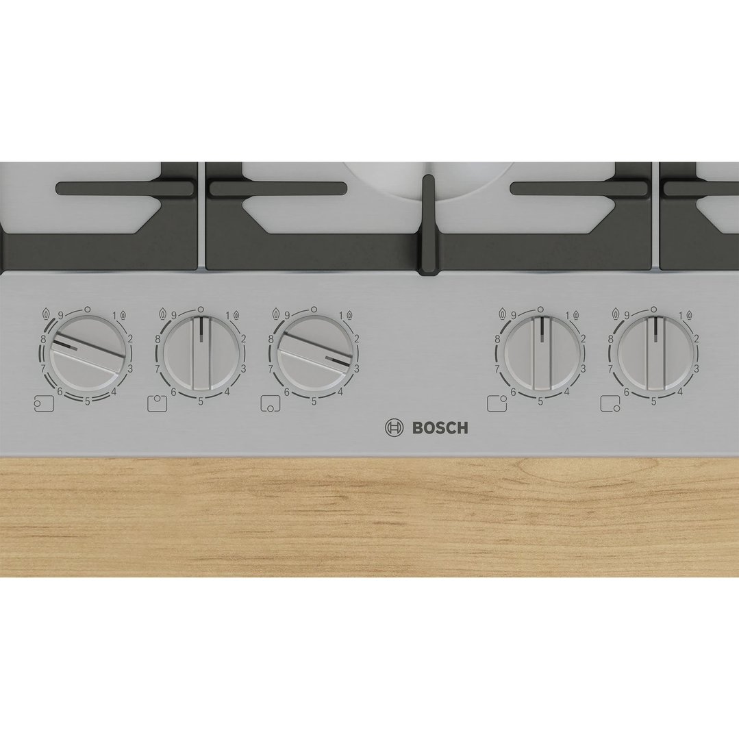 Bosch Series 6 Gas cooktop 75 cm Stainless steel PCS7A5I90A
