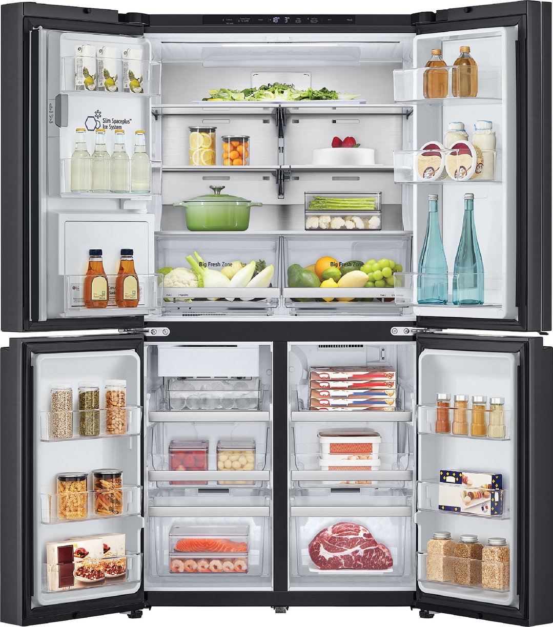 LG 638L French Door Fridge in Matte Black Finish GF-D700MBLC