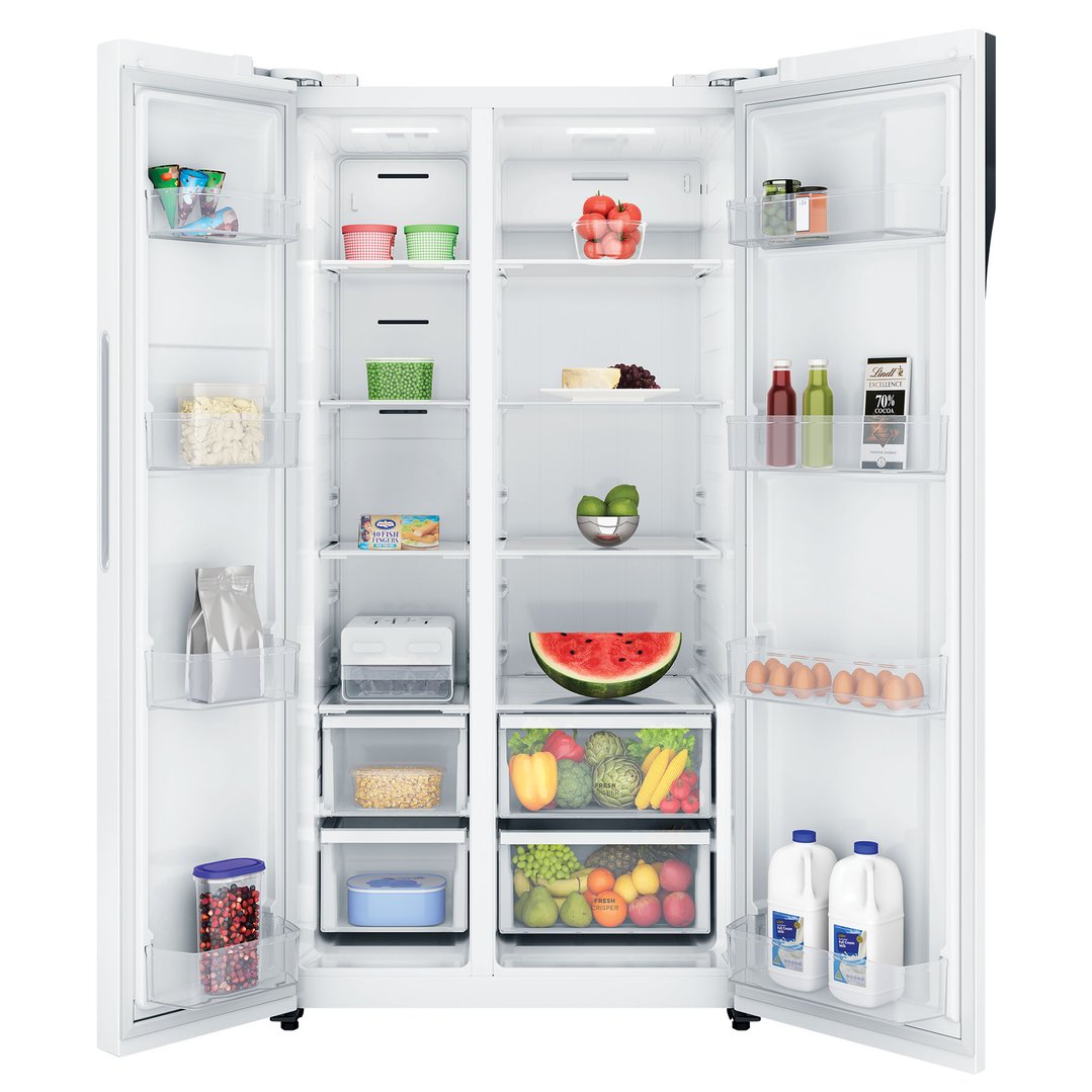 Westinghouse 624L Side by Side Fridge, White WSE6200WB