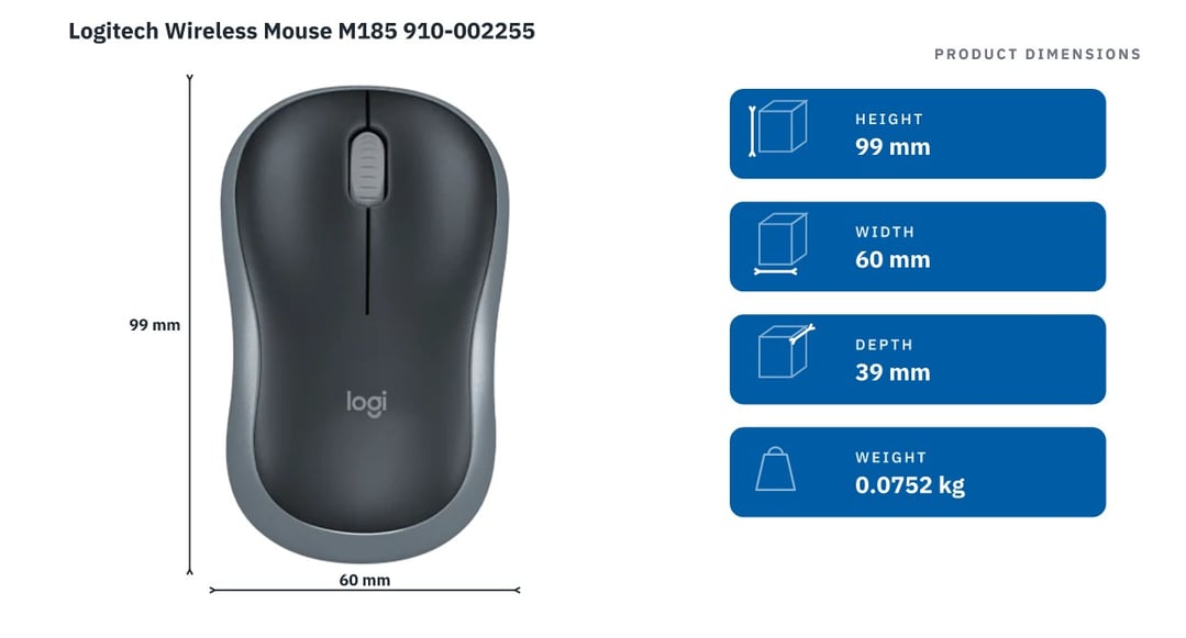 Logitech Wireless Mouse M185 910-002255