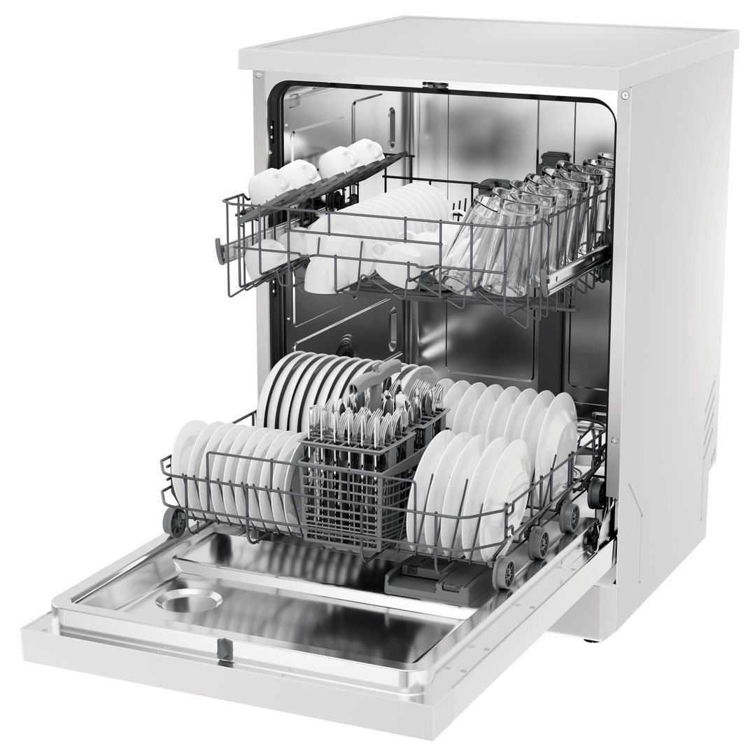Haier 60cm 300 Series, Freestanding Dishwasher, White HDW13F0W1