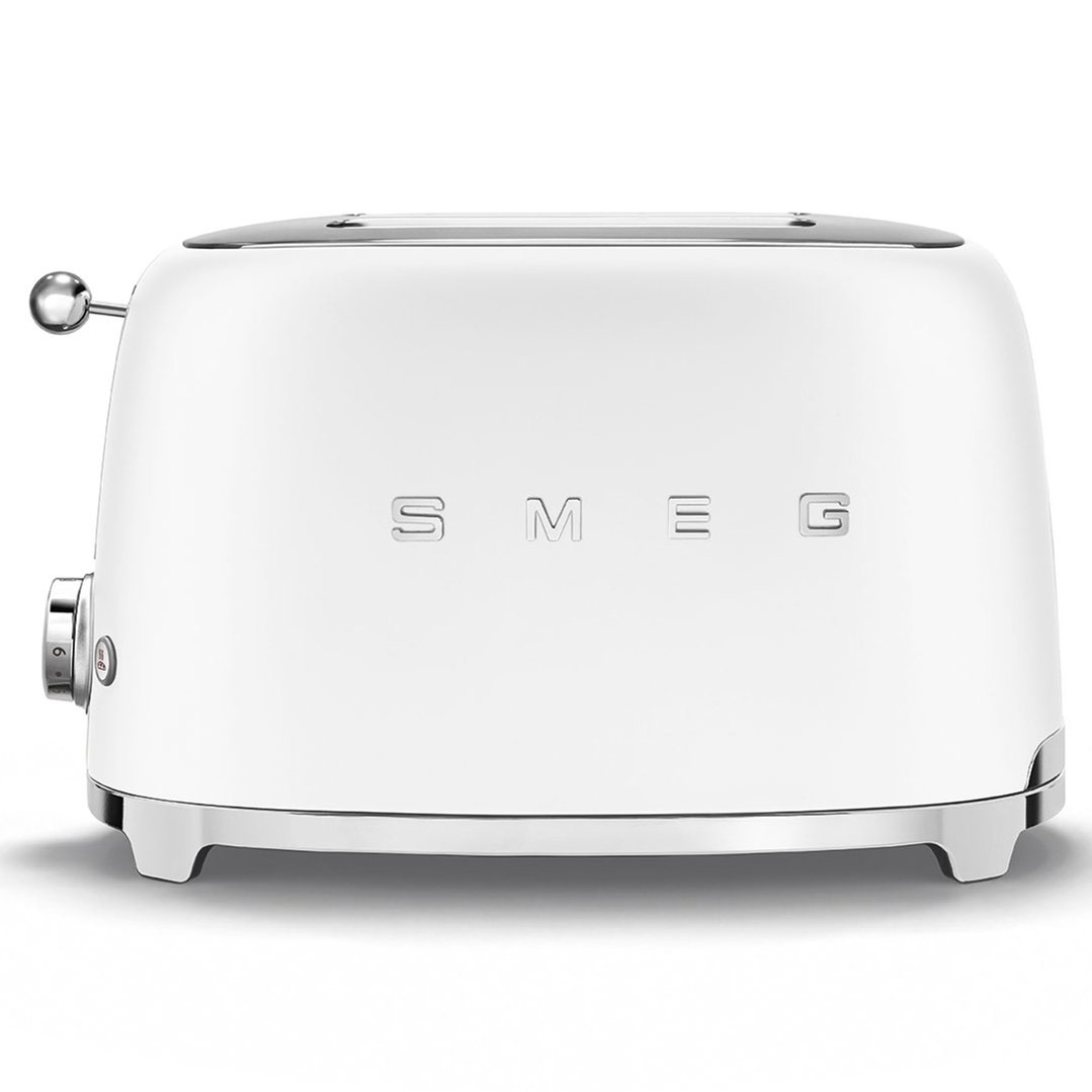 Smeg 50's Retro Style 2 Slide Toaster White Matte TSF01WHMAU Buy