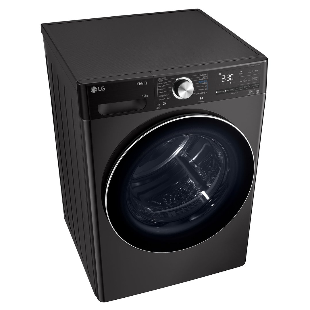 LG 10kg Series 10 Black Steel Heat Pump Dryer DVH10-10B