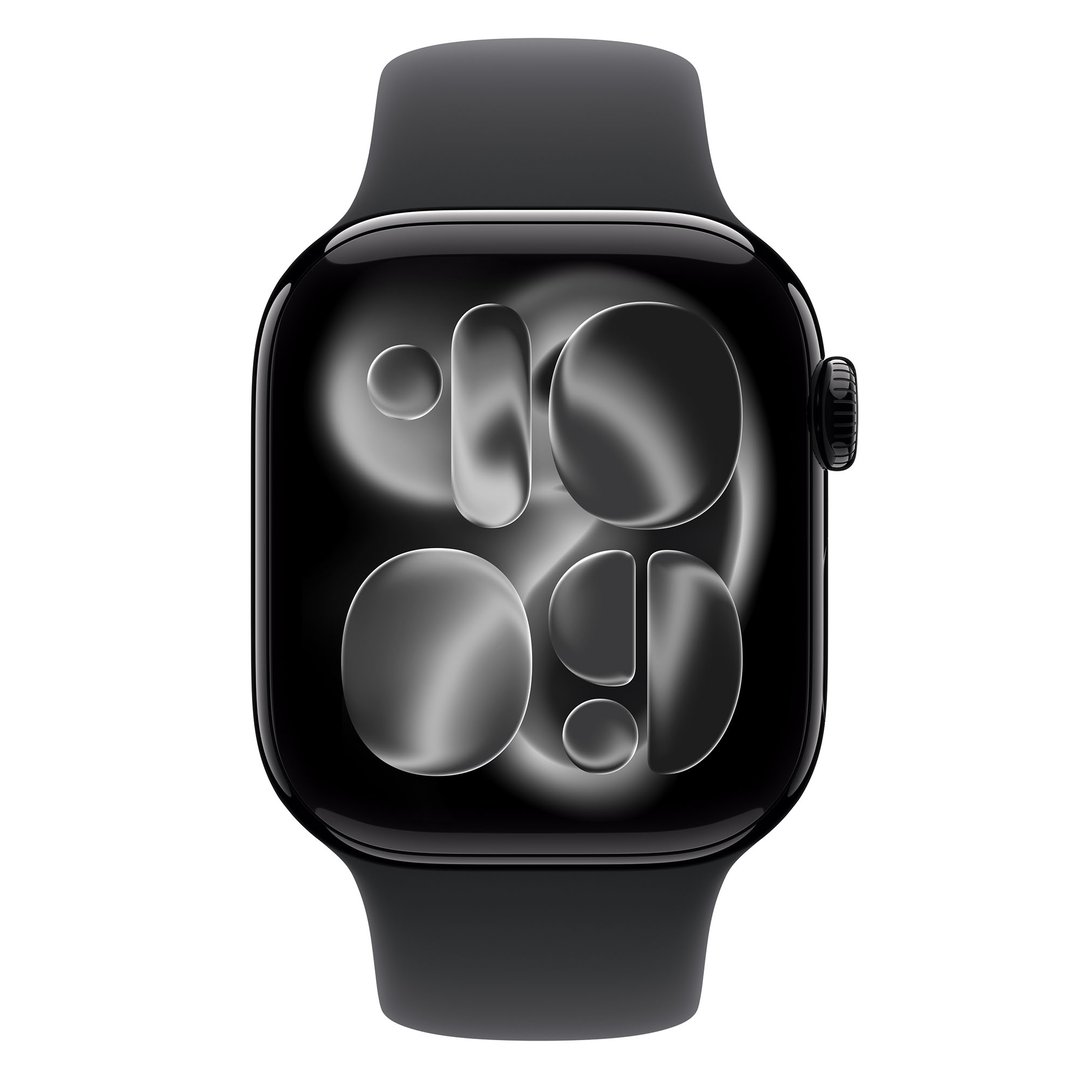 Apple Watch Series 11 42mm Jet Black Aluminium Case GPS Sport Band (M/L) (Black) MEQU4X/A