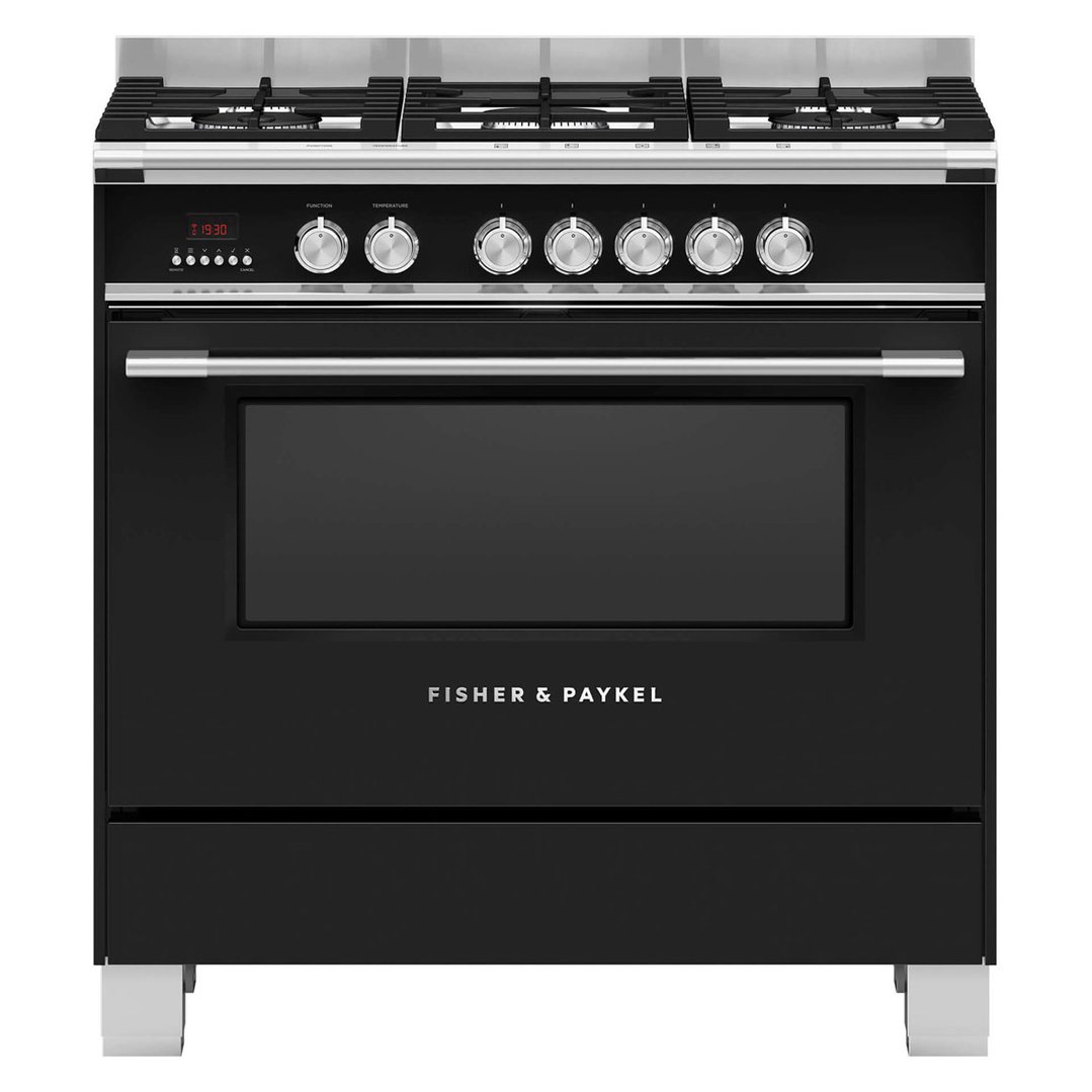 Fisher & Paykel 90cm Series 7 Classic 5 Burner Dual Fuel Cooker OR90SCG4B1