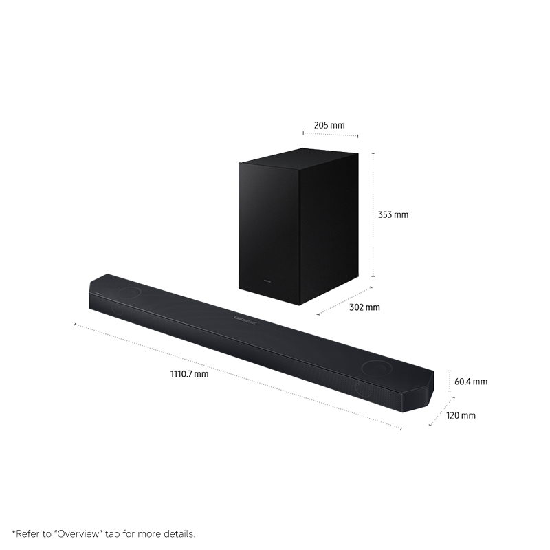 Samsung Q-series Soundbar HW-Q600H 3.1.2 ch Subwoofer (2026) HW-Q600H/XY