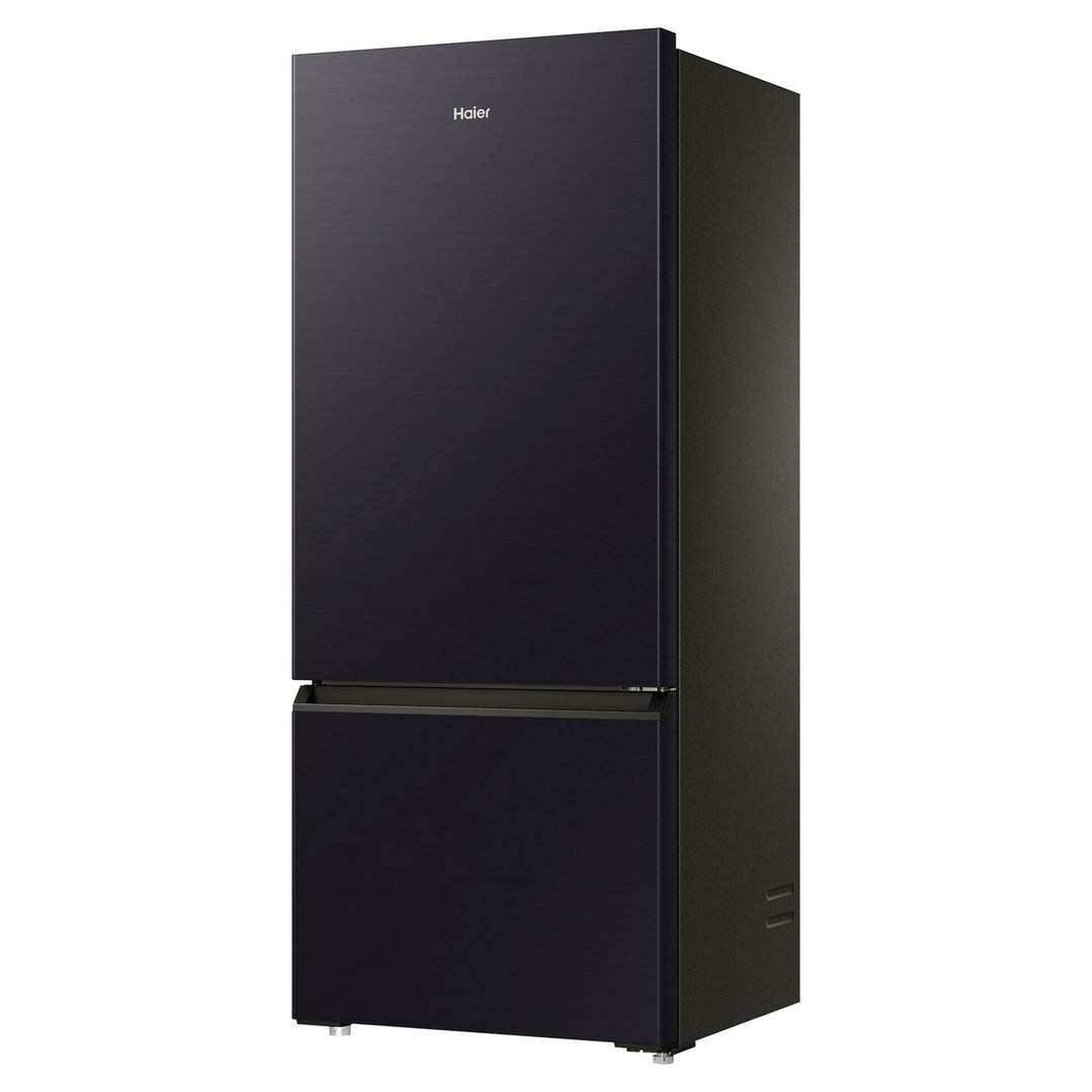 Haier Refrigerator Freezer, 70cm, 420L, Bottom Freezer, Black HRF420BC