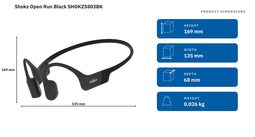 Shokz Open Run Black SHOKZS803BK
