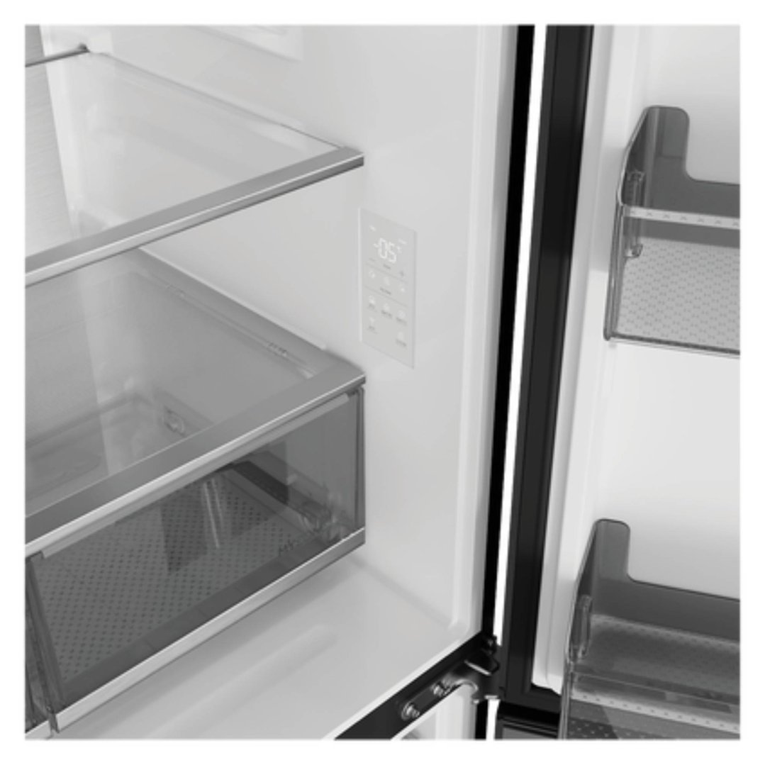 Haier 675L, Quad Door Refrigerator Freezer, Water, Non-Plumbed, Black HRF690YHC