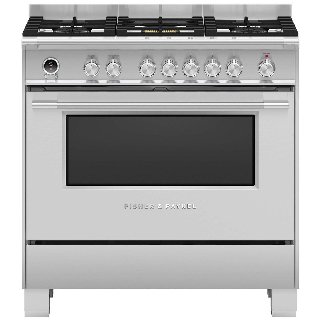 Fisher & Paykel 90cm Series 9 Classic 5 Burner Dual Fuel Pyrolytic Cooker OR90SCG6X1