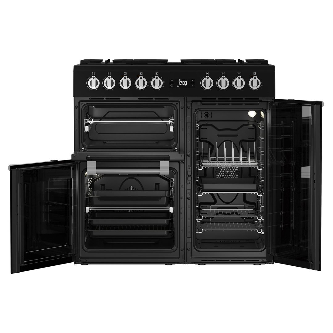 Beko 90cm Dual Fuel Multifunction Freestanding Range Cooker BRC916GMB