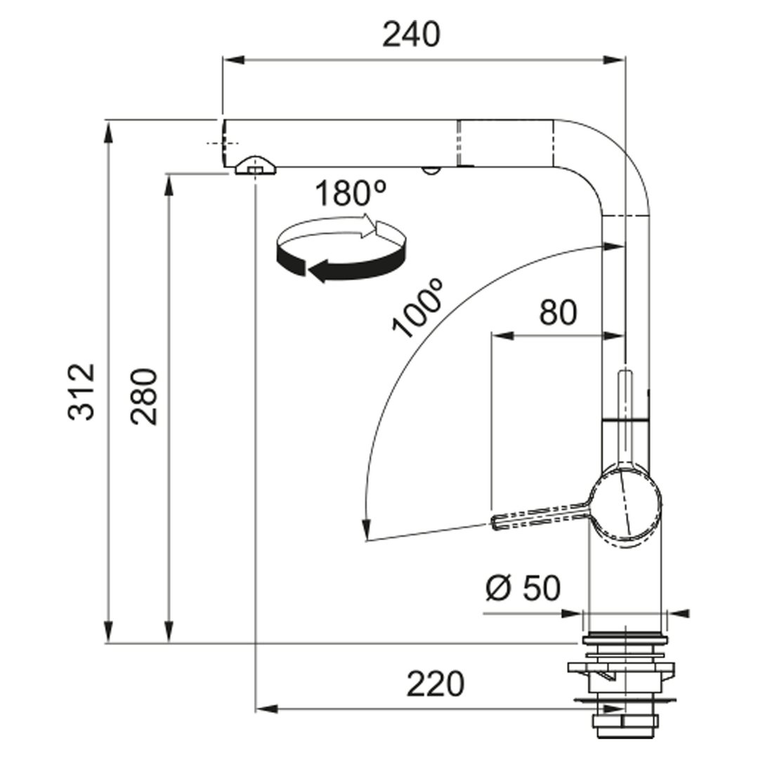 Franke Active Pull-Out Onyx Tap TA7731