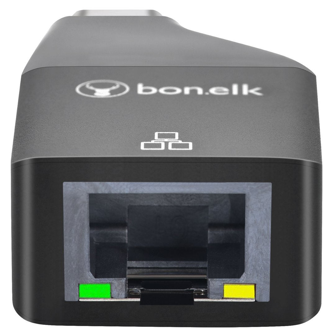 Bonelk USB-C to Gigabit Adapter Black ELK-80064-R