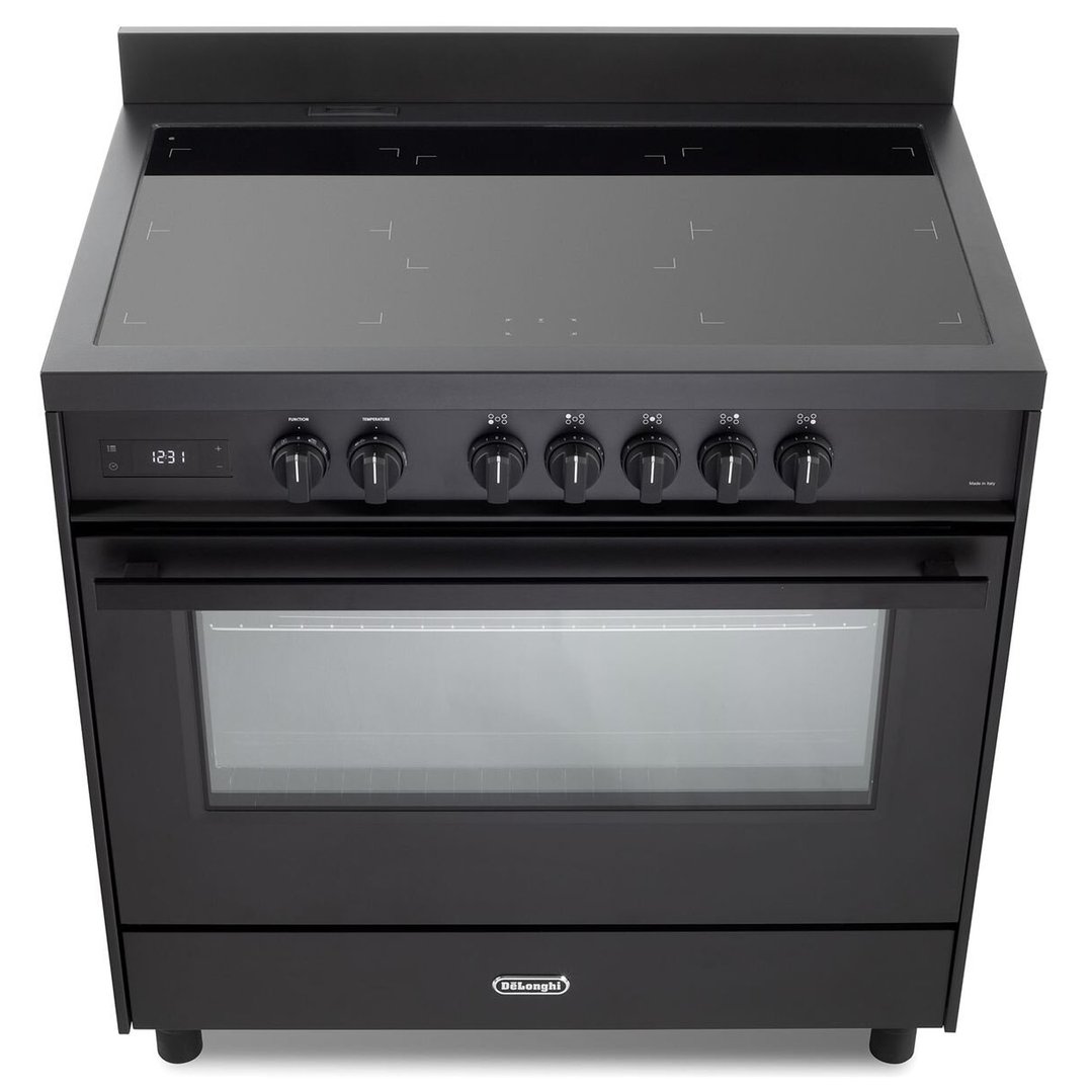 Delonghi 90cm Freestanding Deluxe Induction Cooker - Anthracite DEF1407INDMB