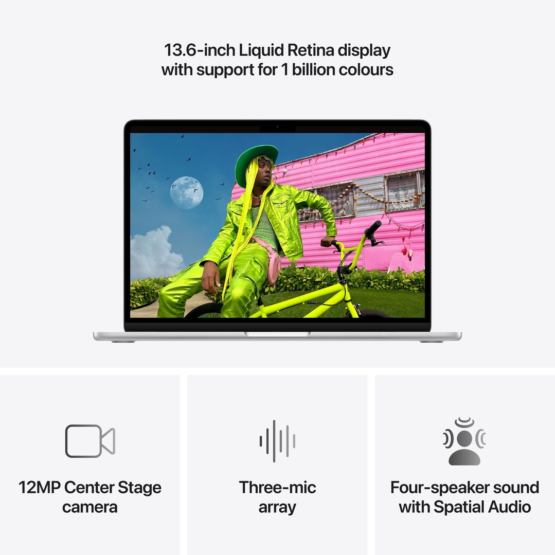 Apple 13" MacBook Air M5 chip with 10‑core CPU and 10‑core GPU, 24GB, 1TB SSD - Silver MDH94X/A
