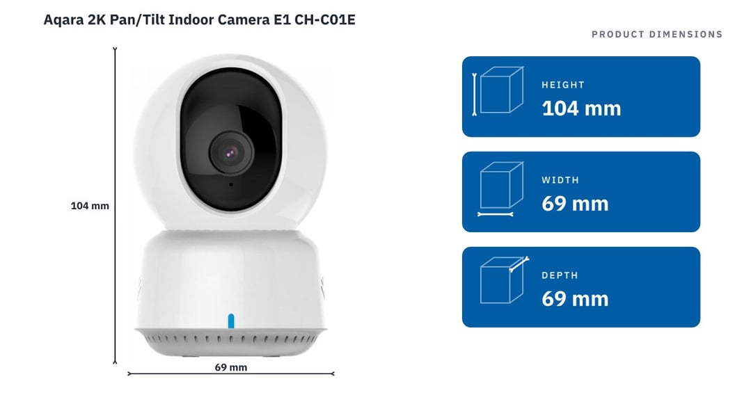 Aqara 2K Pan/Tilt Indoor Camera E1 CH-C01E