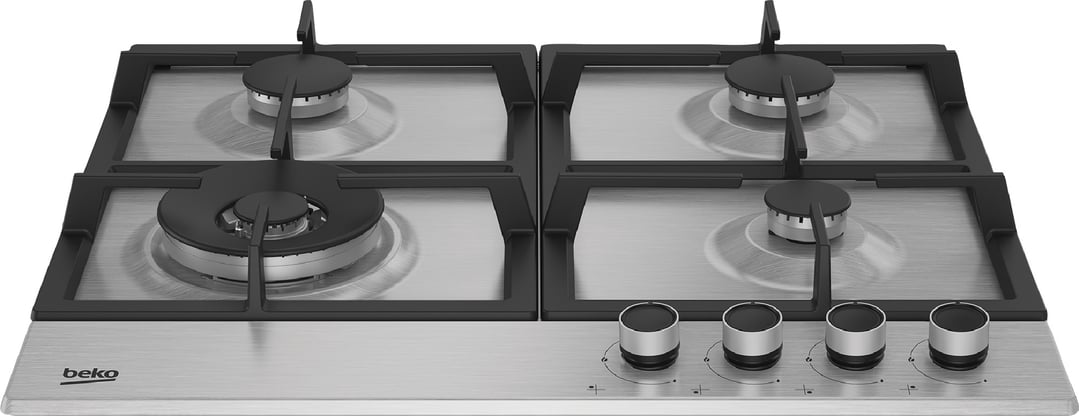 Beko 60cm 4 Burner Gas Cooktop Stainless Steel BCT60GX1