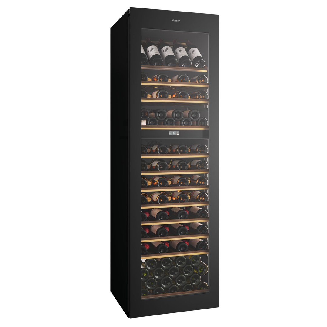 Vintec 120 Bottle Dual Zone Wine Cabinet Right Hinged - Black VWD190FAB-R