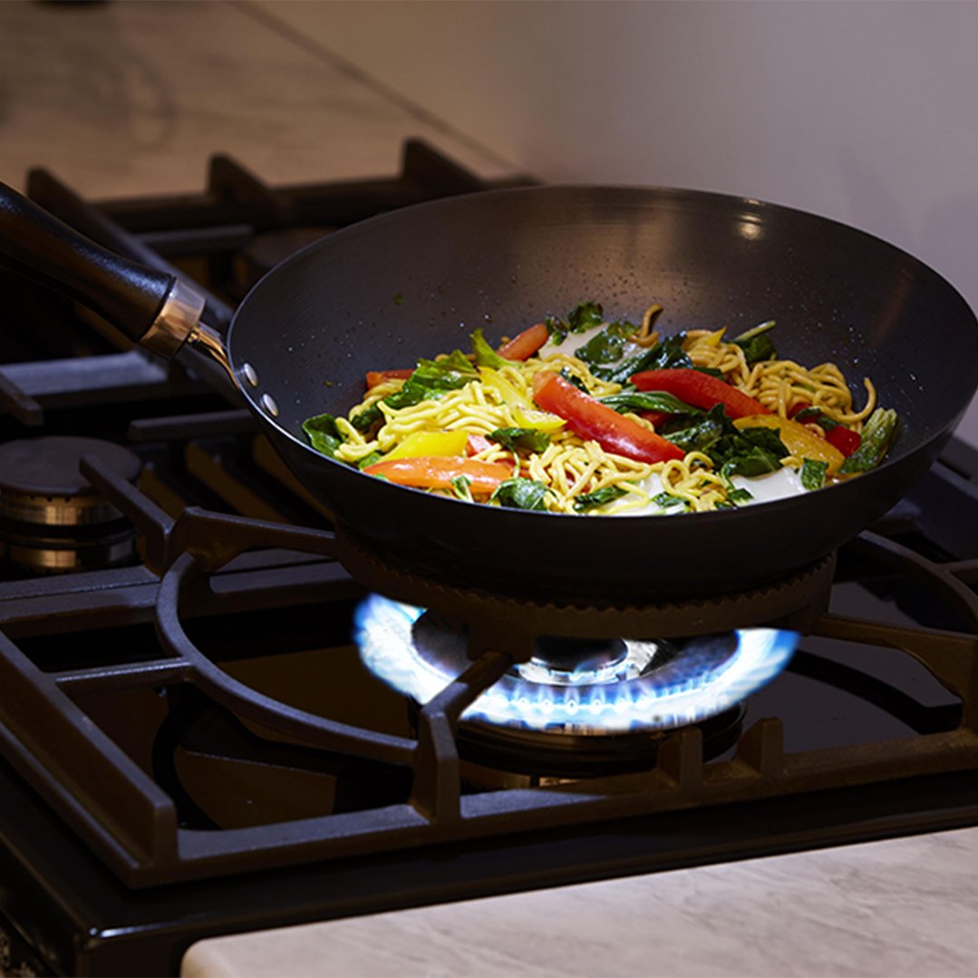 Belling CookCentre Deluxe 90cm GasThroughGlass Range Cooker Black