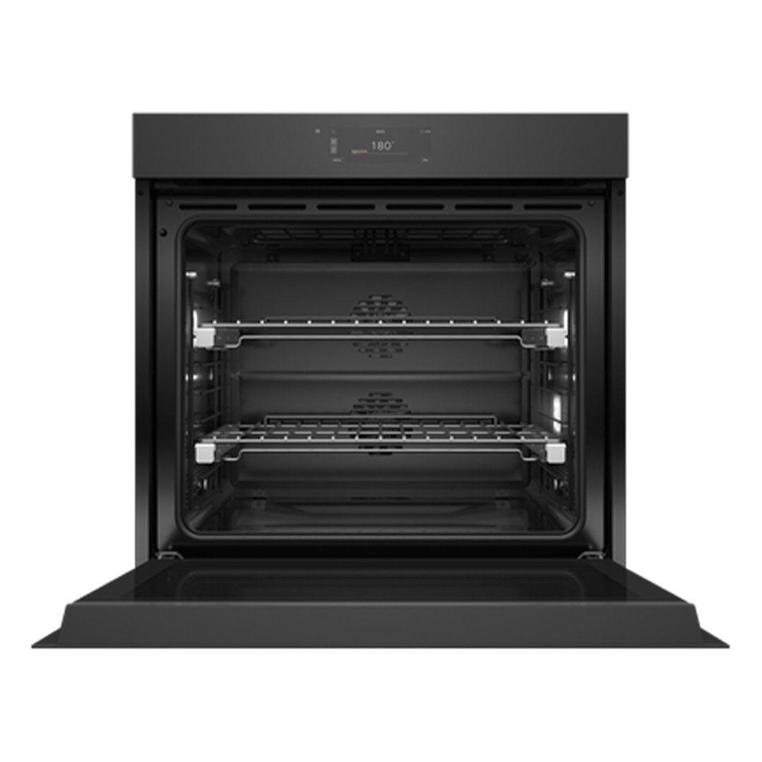 Fisher & Paykel 76cm Series 9, Minimal Handleless Pyrolytic Oven, Black Glass OB76SMPUNB3