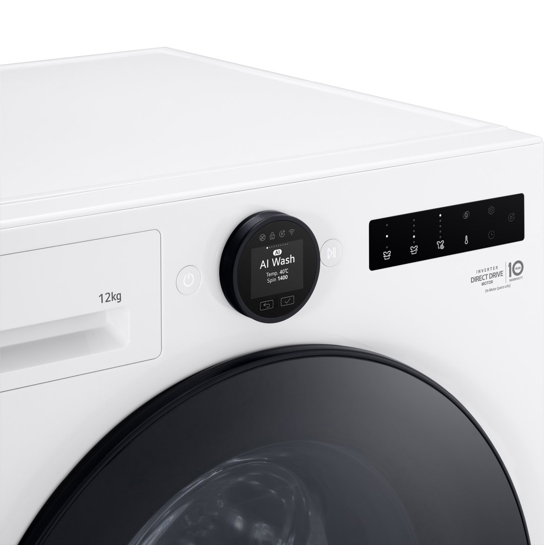 LG 12kg Series 9 Front Load Washer White - Steam+ WX9-1412W