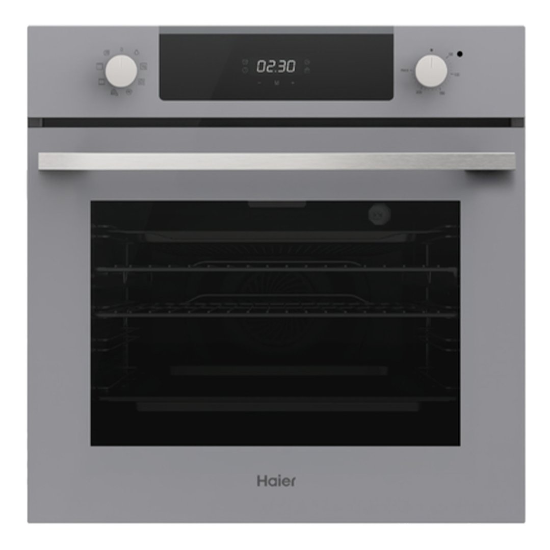 Haier 60cm 500 Series Built-in Oven, 7 Function, Air Fry, Steam Assist (Grey Glass) HWO60S7EG5