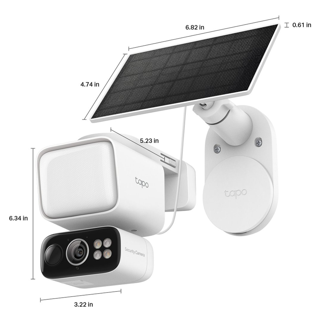 tp-link Tapo 2K Solar-Powered Floodlight Pan/Tilt Security Camera Kit TAPO-C615F-KIT