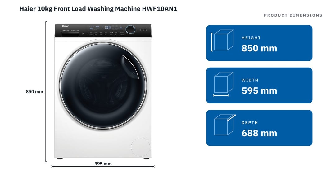 Haier 10kg Front Load Washing Machine HWF10AN1