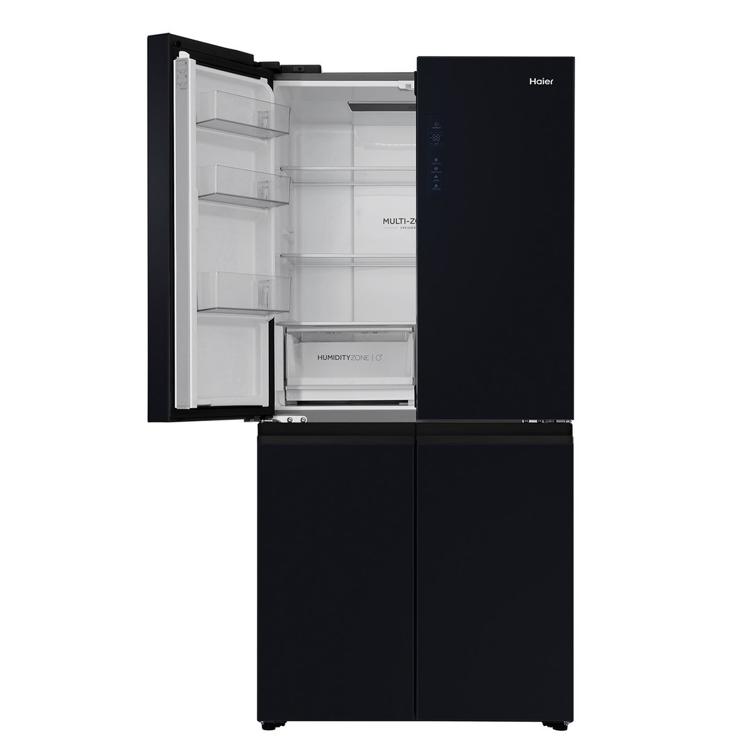 Haier Quad Door Refrigerator Freezer, 83cm, 463L Black HRF530YC