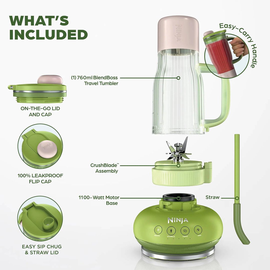 Ninja BlendBOSS Tumbler Blender - Watermelon Bubble Gum DB351GN