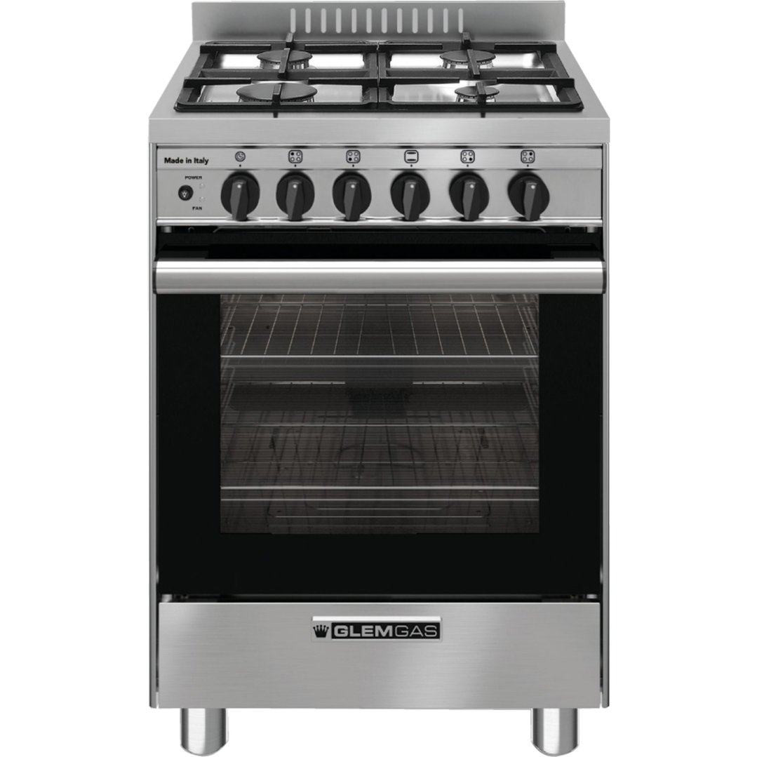 Glem Gas 53cm Stainless Steel Gas Cooker GB534GG. Buy Online with