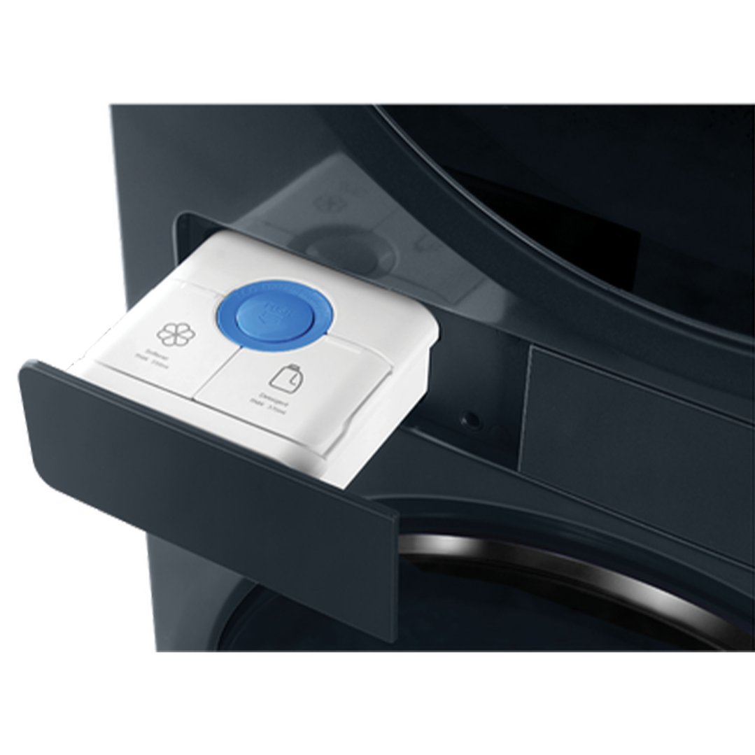 Close up of the detergent dispenser drawer of the washer dryer combo