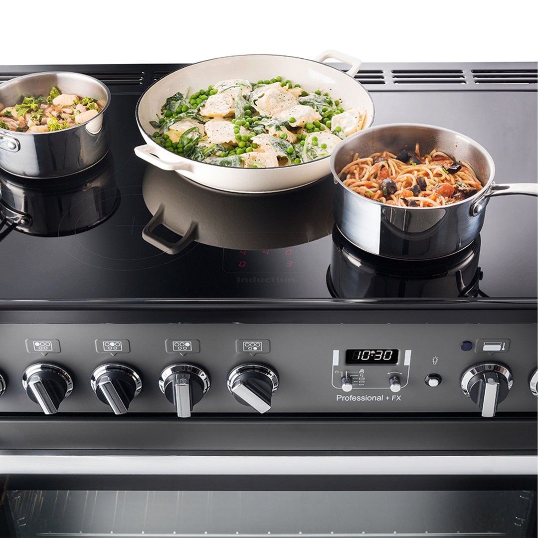 Falcon Professional FX 90cm Induction Range Cooker Slate/Chrome PROP90FXEISLCH